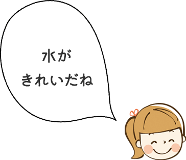 水がきれいだね