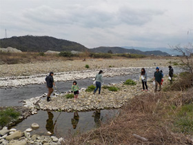 土器川　中流の調査1