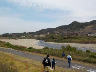 まんのう町～丸亀市を流れる土器川の中流の調査1