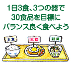 1日3食、3つの器で30食品を（3・3・30運動）