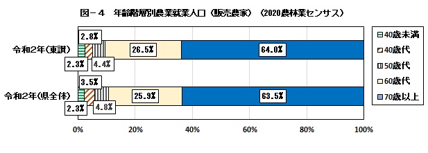 年齢階層別農業就業人口