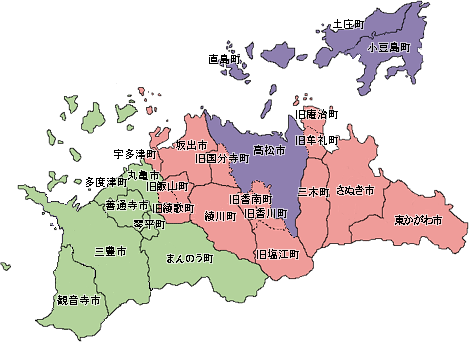 衆院小選挙区・香川県区割り